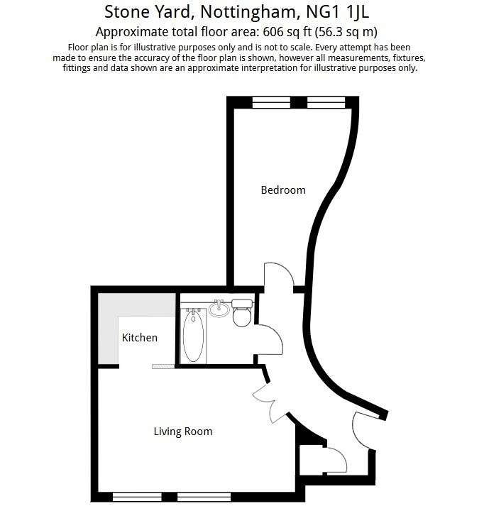 Apartment 28 Stone Yard, 12 Plumptre Street, Nottingham, NG1 1JL