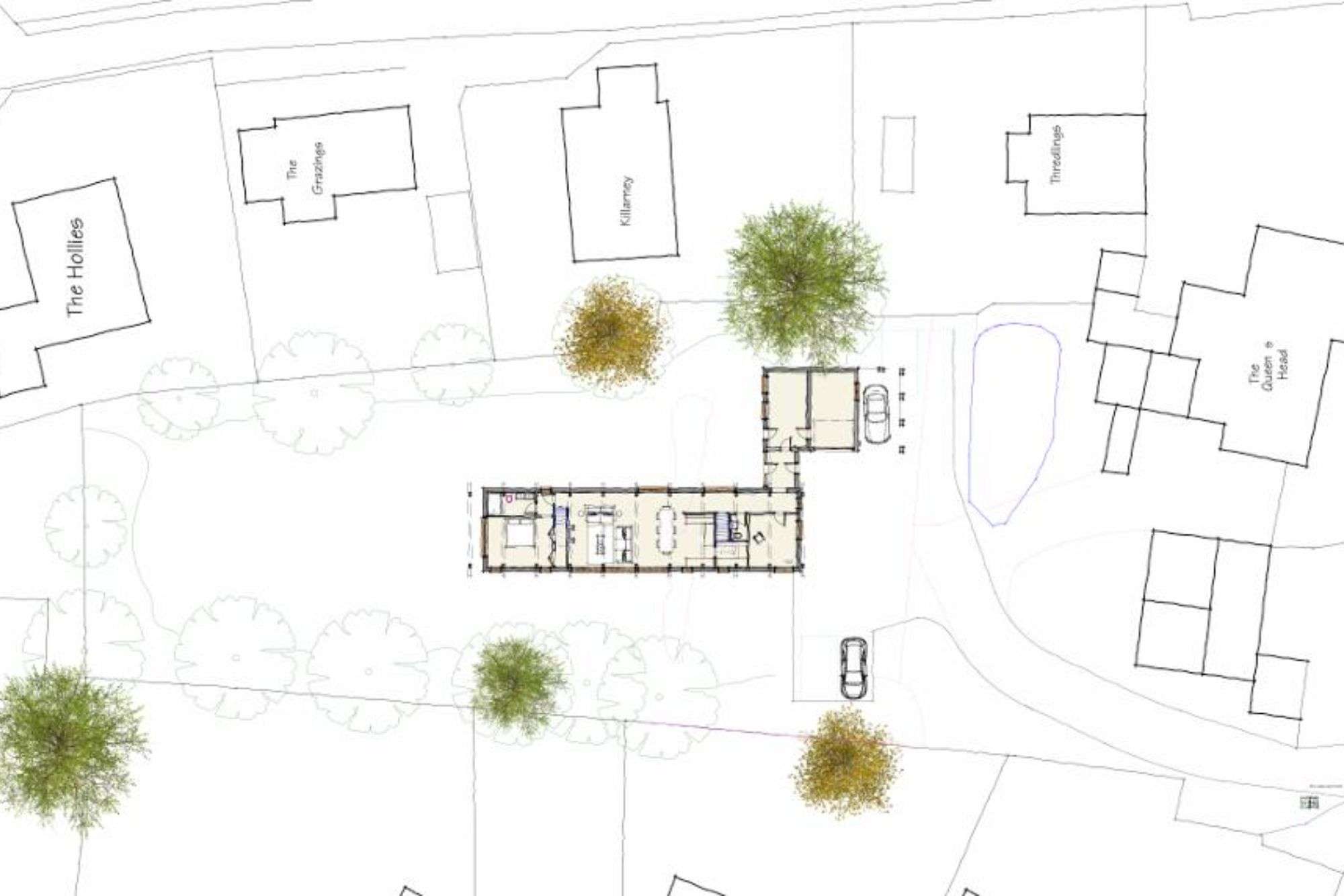Development land to the rear of The Queen, Brandeston, Suffolk IP13 7AD