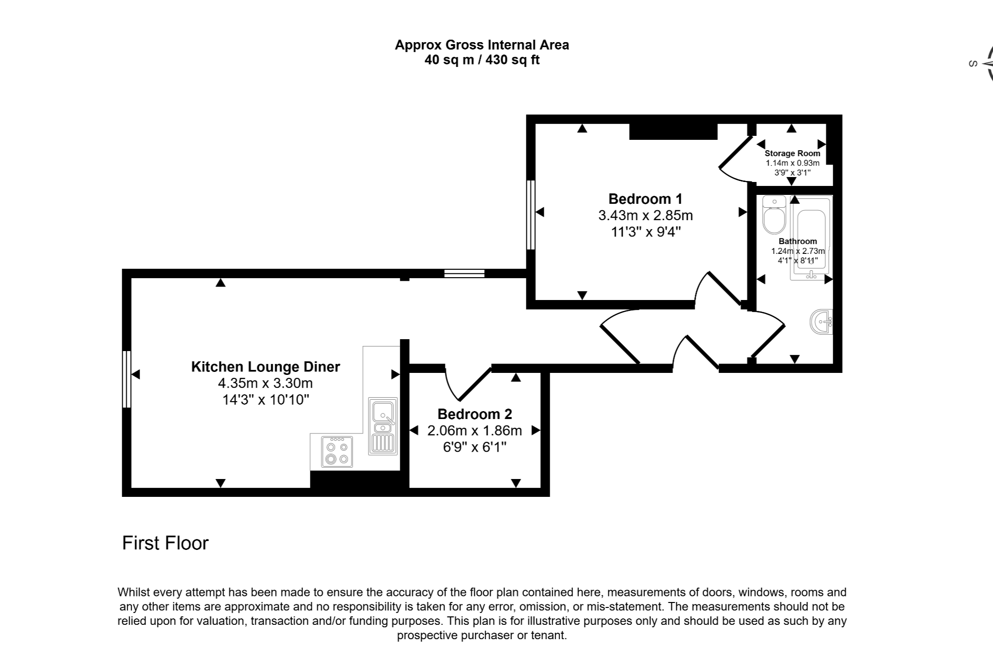 Flat 2, 7 Dunheved Road South Thornton Heath CR7 6AD