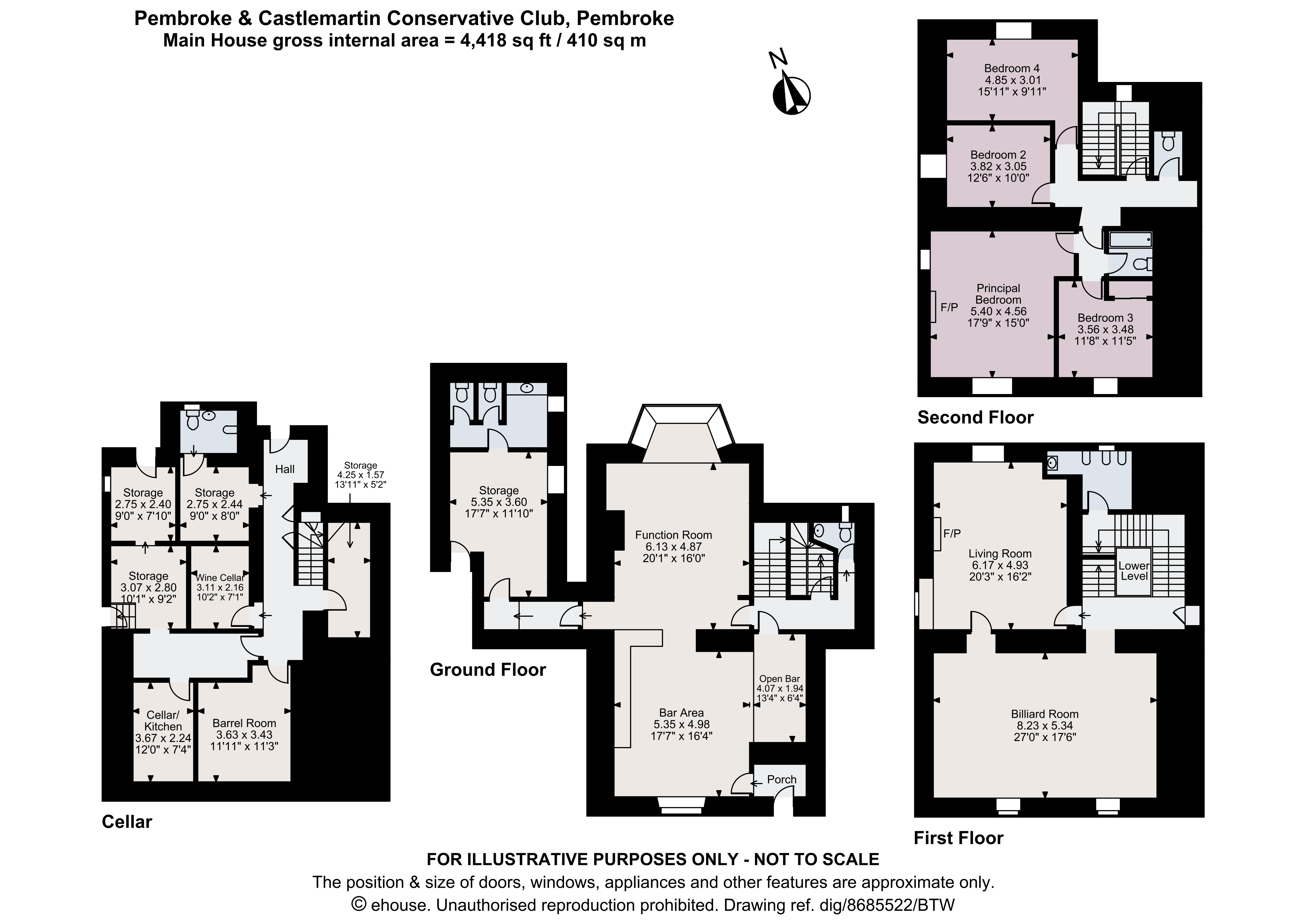 Pembroke & Castlemartin Social Club, Tenby House, Main St, Pembroke, SA71 4HH