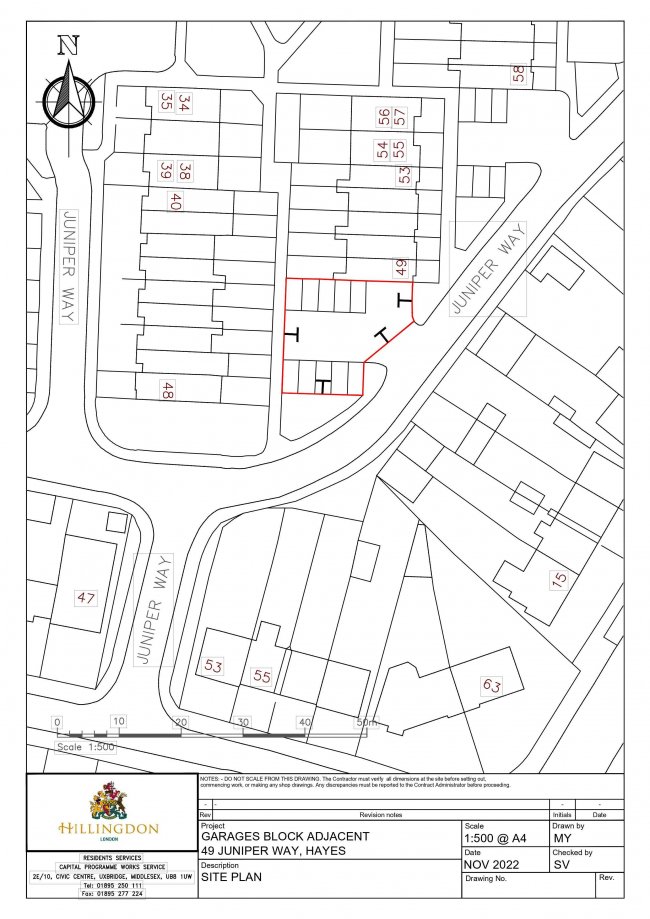 Garage site adjacent to 49 Juniper Way Hayes  UB3 1LE
 5