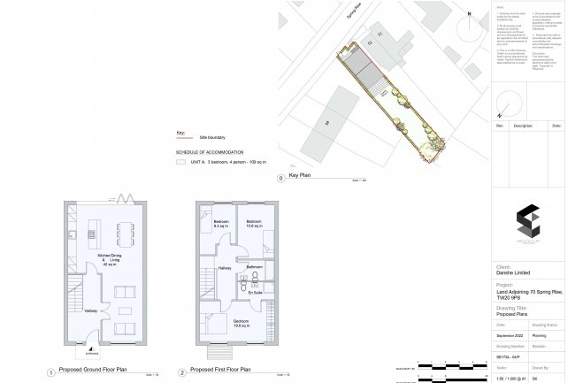 Land adjacent to 70 Spring Rise, Egham, Surrey, TW20 9PS 
 3