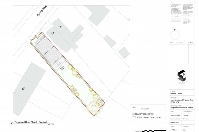 Land adjacent to 70 Spring Rise, Egham, Surrey, TW20 9PS 
 3
