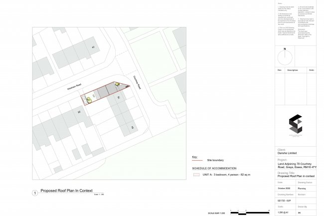 Land adjoining 78 Courtney Road, Grays, Essex, RM16 4TY 
 9