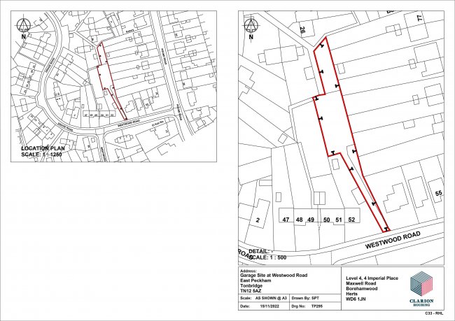 Former garage site at Westwood Road, East Peckham, TN12 5DE
 9