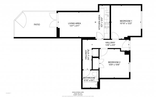 Flat 3, Queens Quarters, 70 Cricket Green, Mitcham, CR4 4LA 4