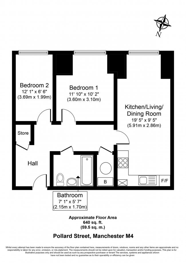 Flat 5, 10 Pollard Street, Manchester M4 7DS
 3