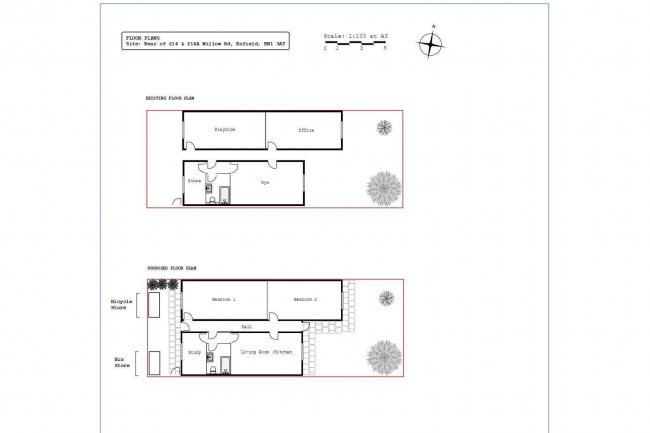 Buildings to the rear of 214 and 214A Willow Road, Enfield, EN1 3AT 2