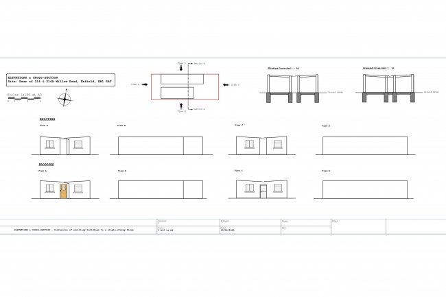 Buildings to the rear of 214 and 214A Willow Road, Enfield, EN1 3AT 2