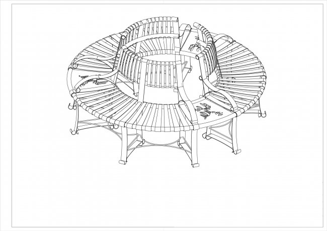 Charity Auction Lot: bespoke tree seat, as featured at RHS Chelsea Flower Show 2023

 2