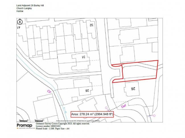 Land Adjacent 26 Burley Hill Church, Langley, Harlow, CM17 9QQ 1