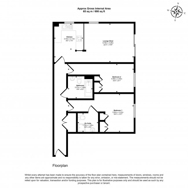 Flat 207 City View, Centreway Apartments, Axon Place, Ilford, IG1 1NL 1
