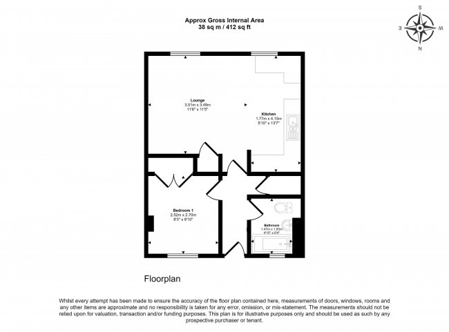 Flat 34 Atholl Court & Garage, Kingsway Gardens, Andover, SP10 4BB 3