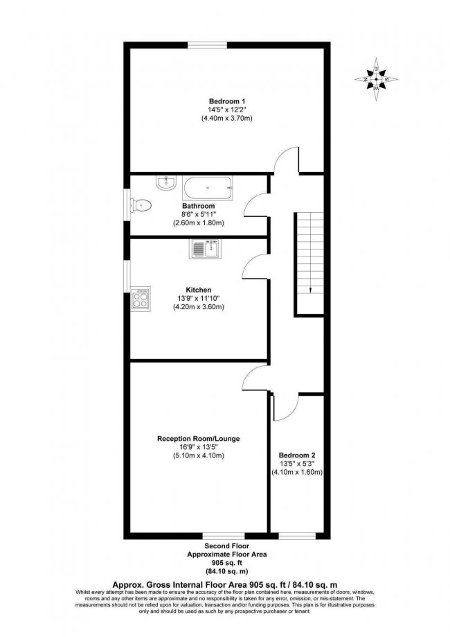Top floor flat, 2 Clarence Buildings, Avenue Road, Freshwater, Isle Of Wight, PO40 9UU 7