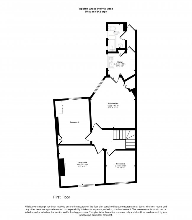 First Floor Flat, 30 Cardigan Street, Kennington, London, SE11 5PE 2
