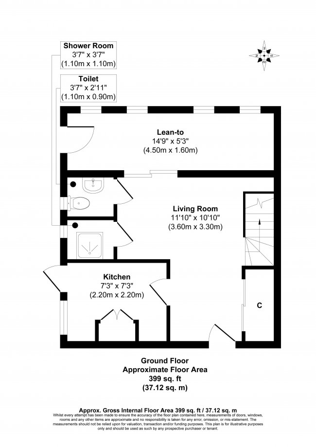 Rear flat, 2 Clarence Buildings, Avenue Road, Freshwater, Isle Of Wight, PO40 9UU 7