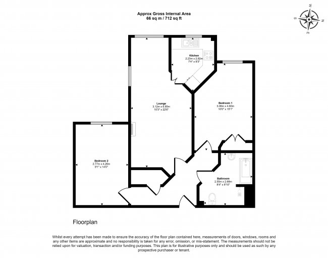 18 Kingsley Court, Windsor Way, Aldershot, GU11 1HZ 1