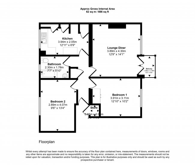 9 Crosby House, Crayford Road, Crayford, Dartford, DA1 4AP 9