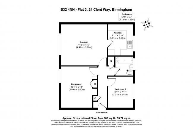 Flat 3, 24 Clent Way, Bartley Green, Birmingham, B32 4NN 10