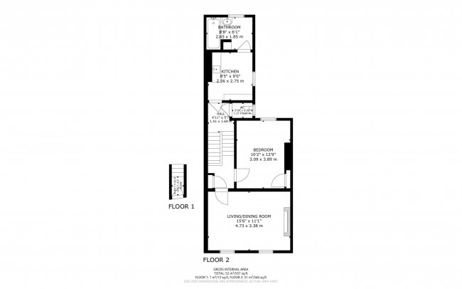 Upper Flat, 40 Grayshott Road, Battersea, London, SW11 5TT 1