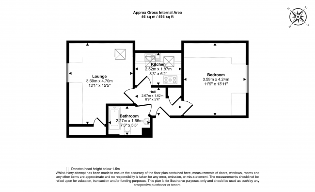 Flat 7, 9 Wycliffe Road, Bournemouth, Dorset  BH9 1JP 6