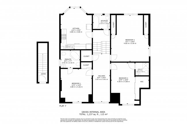 Flat 7, 5 Parklands, Surbiton, Surrey, KT5 8EA 3