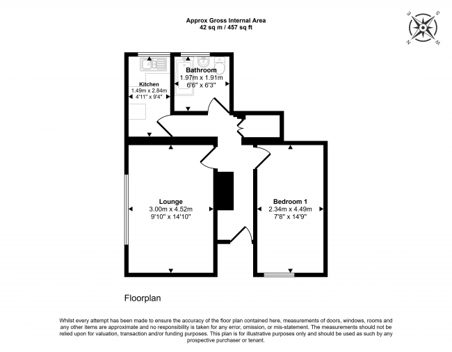 Flat 3, 75 Shakespeare Road, Bedford, Bedfordshire, MK40 2DW 3