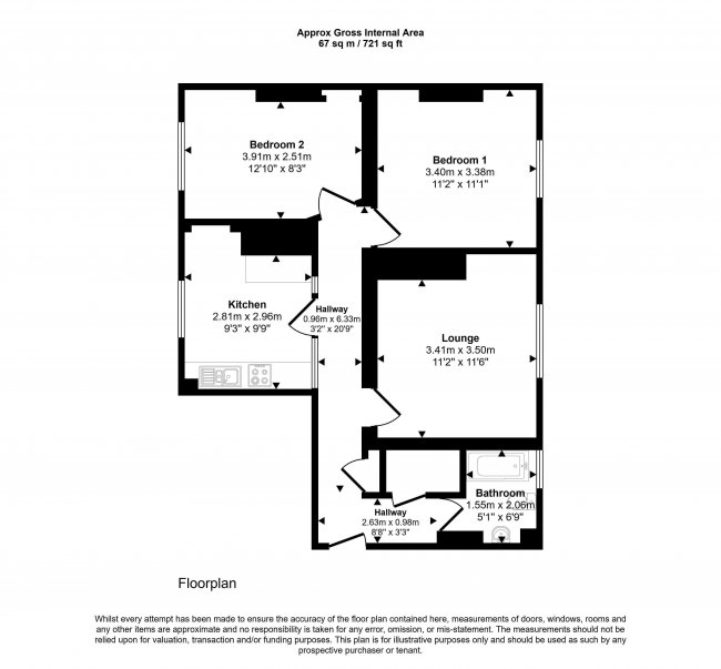 Flat 9, Block E, Peabody Buildings, Herbrand Street, Bloomsbury, London WC1N 1JG 1