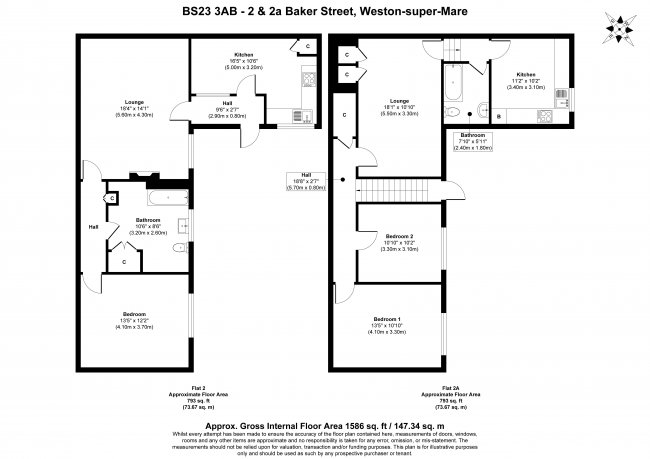 2 & 2A Baker Street, Weston-super-Mare, Somerset, BS23 3AB 1