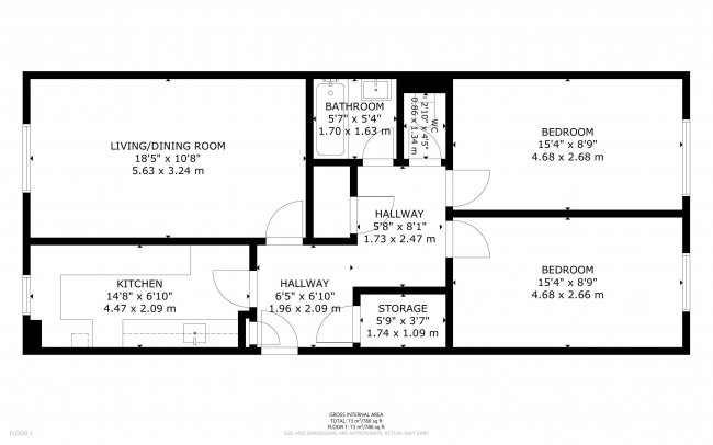 Flat 3, 79 Devonshire Road, Colliers Wood, London, SW19 2EW 6