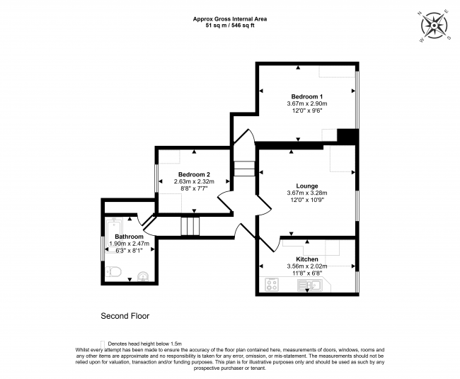 Flat 8, 77 - 78 Royal Parade, Eastbourne, BN22 7AF 7