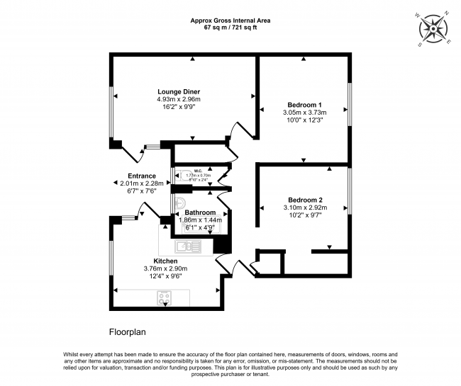 Flat 2, Strode House, 88 Tulse Hill, Upper Tulse Hill, London, SW2 2PH 10