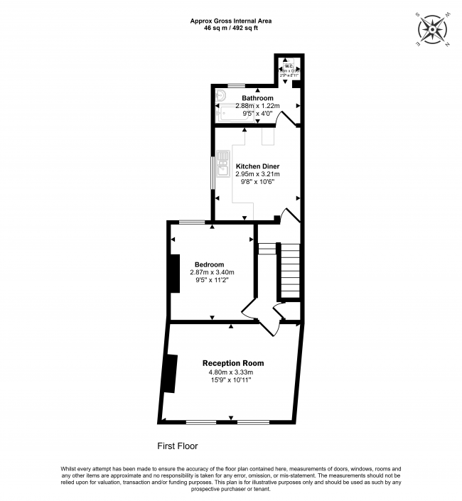 First Floor Flat, 49 Thorpe Road, Walthamstow, London, E17 4LA 1
