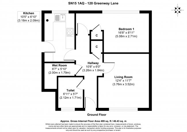 Flat 120 Greenway Lane, Chippenham, Wiltshire, SN15 1AQ 3