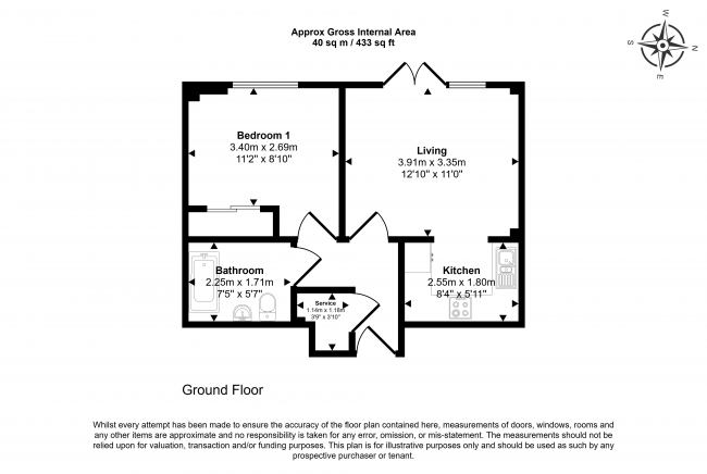 Flat 1, Bramber House, Royal Quarter, Kingston upon Thames KT2 5BU 8