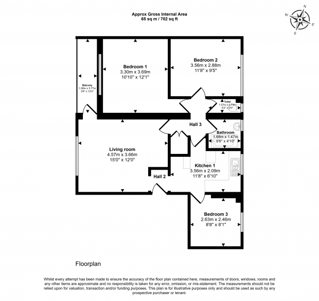 Flat 9 Boulters House, Uffington Drive, Bracknell, Berks, RG12 9JY 2