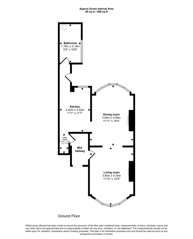Flat 1, 18 Seafield Road, Blackpool, Lancashire, FY1 2LS 7