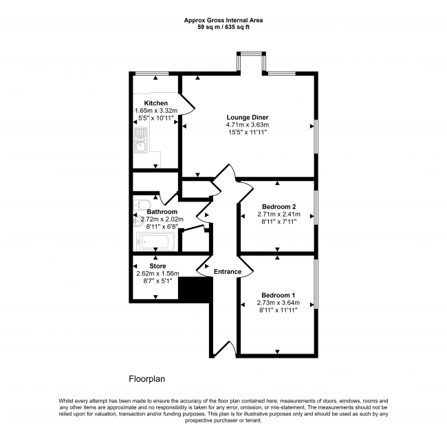 Flat 70, Benwell Close, Benwell Grange, Newcastle Upon Tyne, NE15 6RZ 2