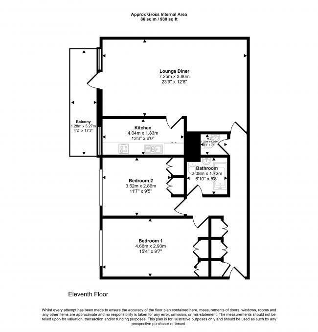 Flat 58 Rennie Court, 11 Upper Ground, Southwark, London, SE1 9LP 6
