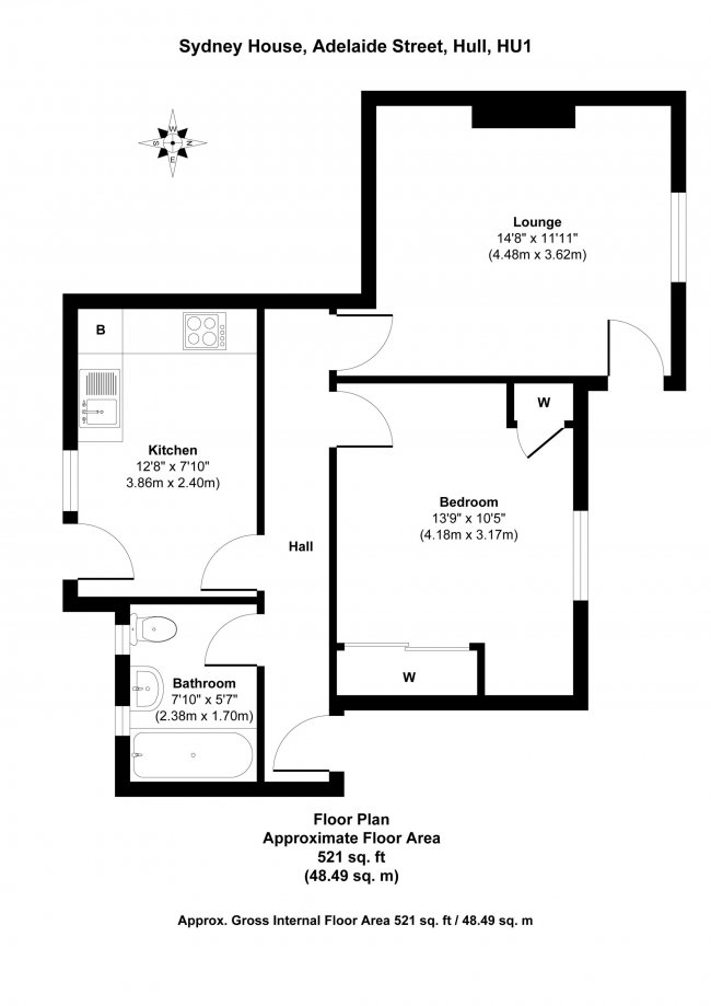 12 Sydney House, Adelaide Street, Hull, HU1 2SU
 3