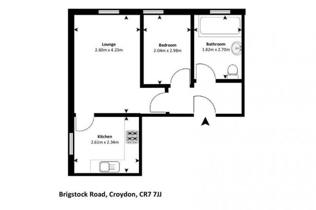 Flat 2, 33C Brigstock Road, Thornton Heath, CR7 7JJ
 1