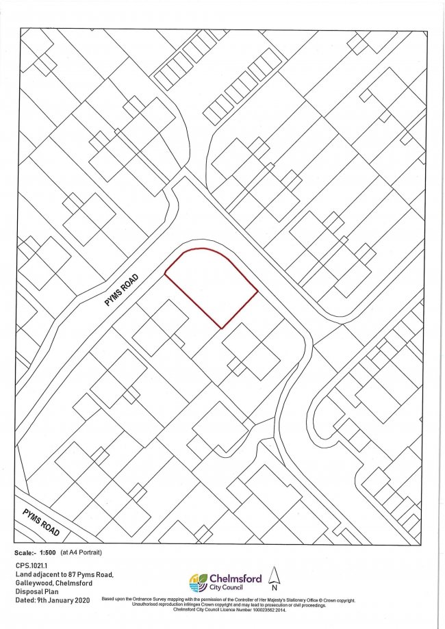 Land adjacent to 87 Pyms Road, Galleywood, Chelmsford, Essex CM2 8PX 4