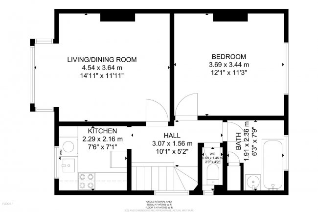 Flat 2, 45 Barchester Road, Harrow, Middlesex, HA3 5HH
 1