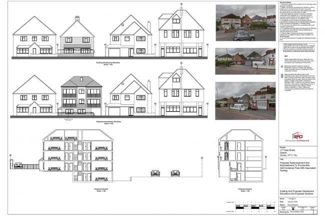 East Lodge, 117 East Street, Epsom, Surrey KT17 1EJ
 2