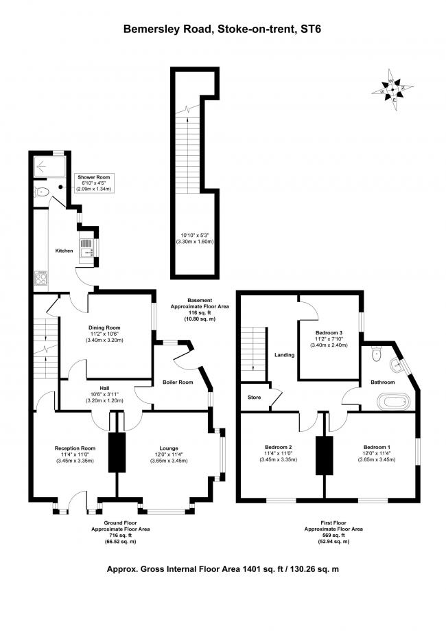 57 Bemersley Road, Stoke on Trent, Staffordshire, ST6 8JF 1