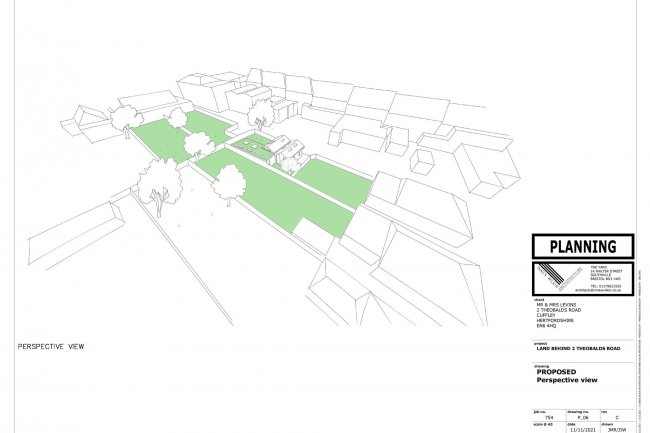 Land and Garages rear of 2 Theobalds Road, Cuffley, Hertfordshire, EN6 4HQ 8