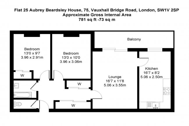25 Aubrey Beardsley House, 75 Vauxhall Bridge Road, Pimlico, London SW1V 2SP 3