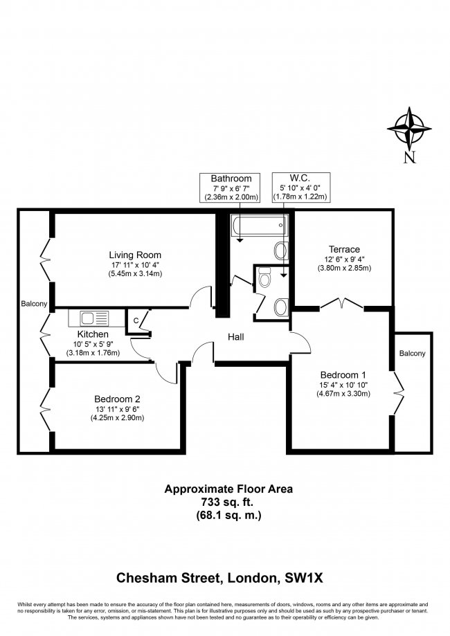 Flat 5, 15 Chesham Street, Belgravia, London SW1X 8ND
 4