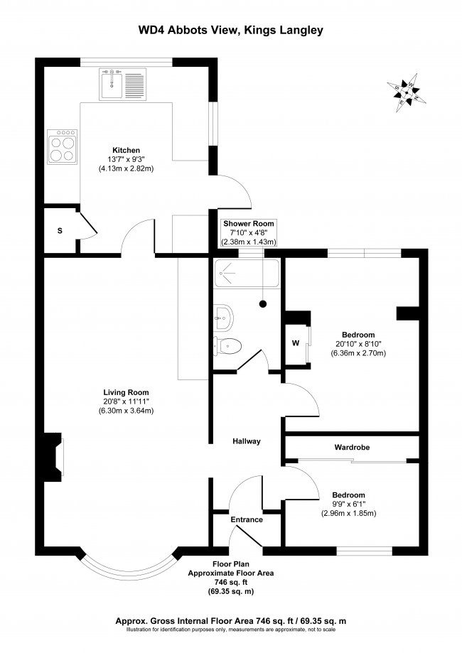 42 Abbots View, Kings Langley, Hertfordshire, WD4 8AW
 2