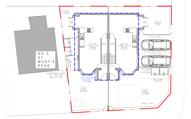 Site adjoining 3 St Mary's Road, Swanley, Kent BR8 7BU 
 5